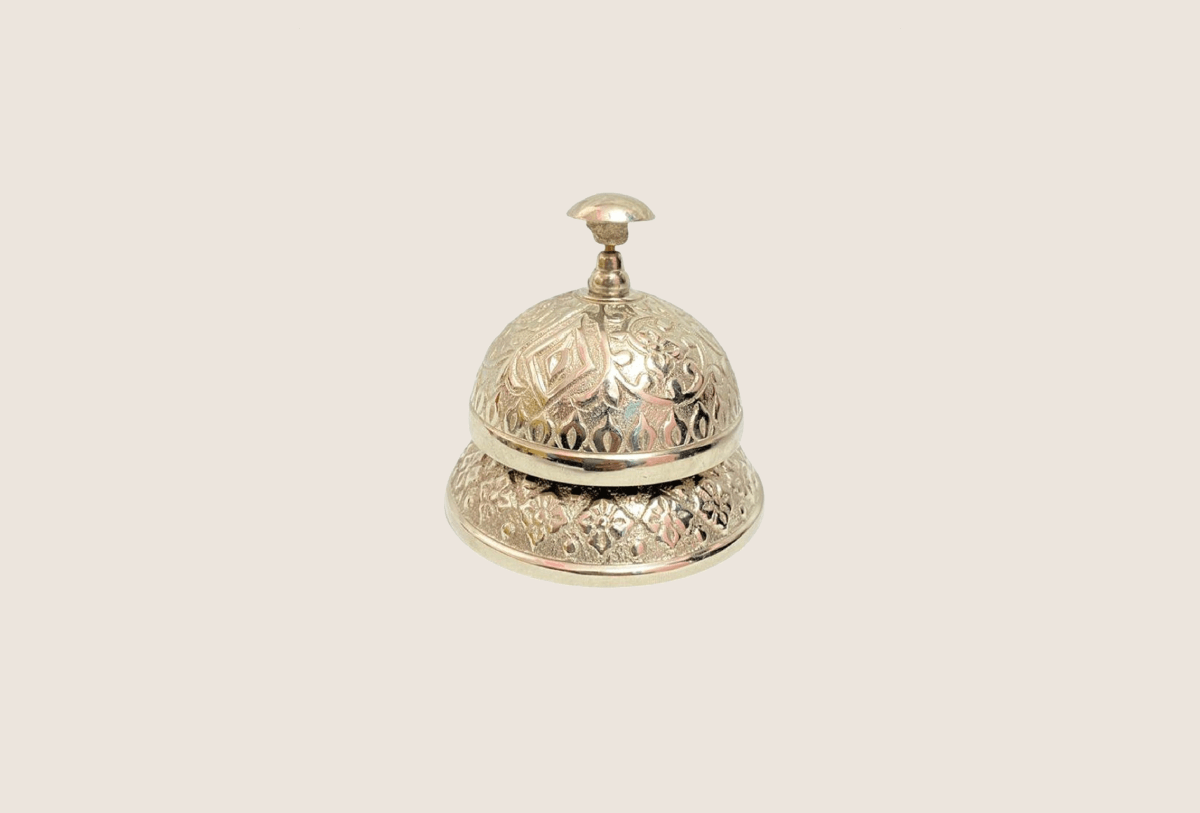 Nautical Nickle Finish Beautiful Bell Desk Bell Calling Bell Service Bell
