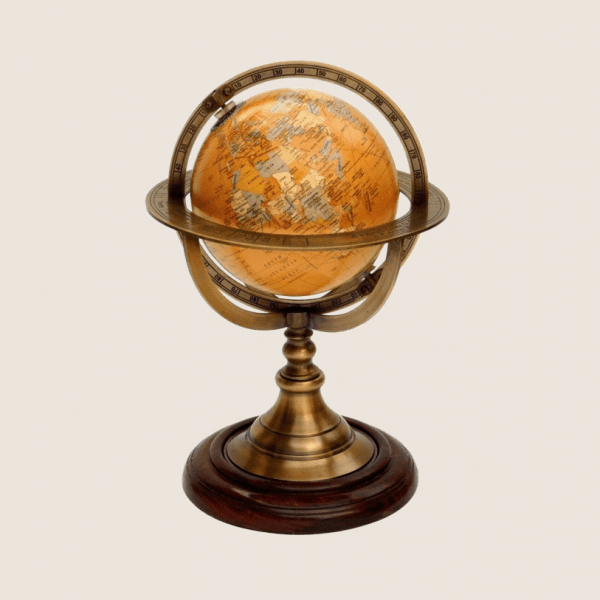Nautical Antique Brass Armillary Table top Marine Sphere Globe For Decor