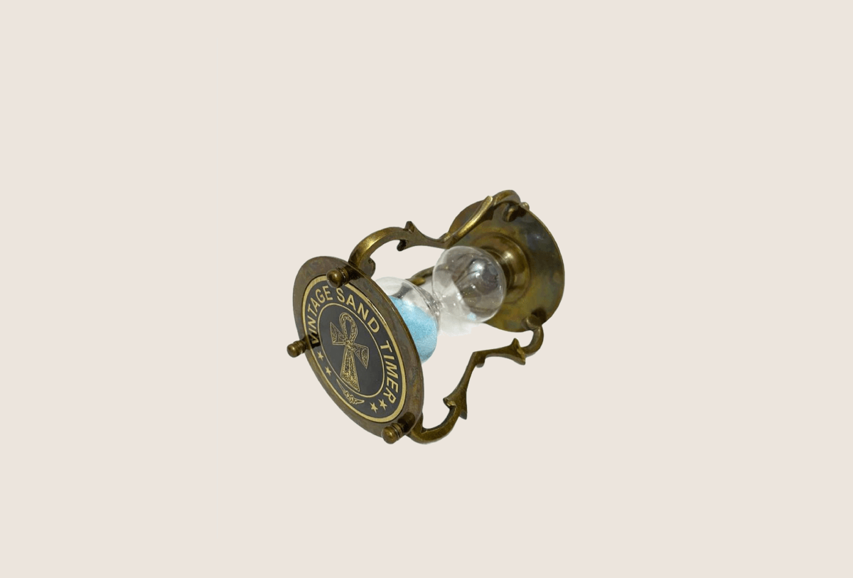 Nautical Antique Beautiful Vintage Brass Sand Timer For Home Decor