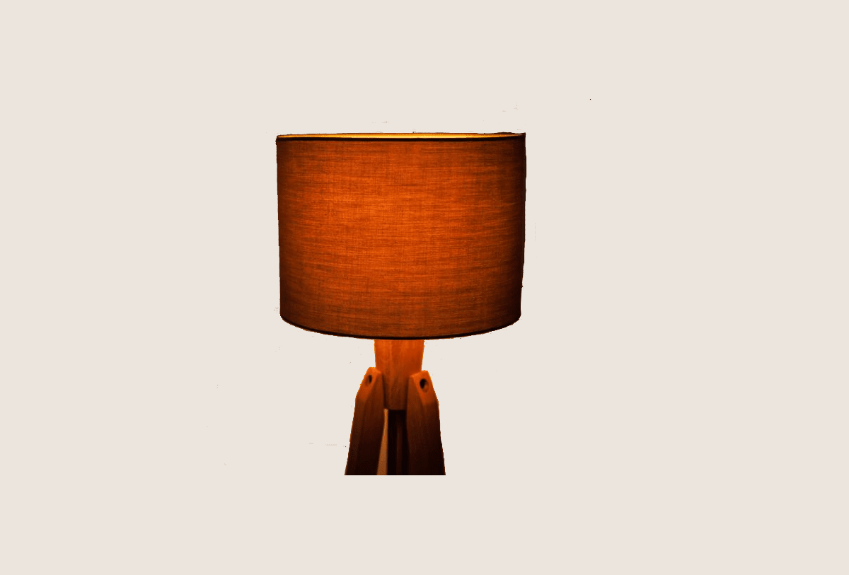 Tripod Floor Lamp Tripod Retro Design cylinder retro beech oak brown warm light
