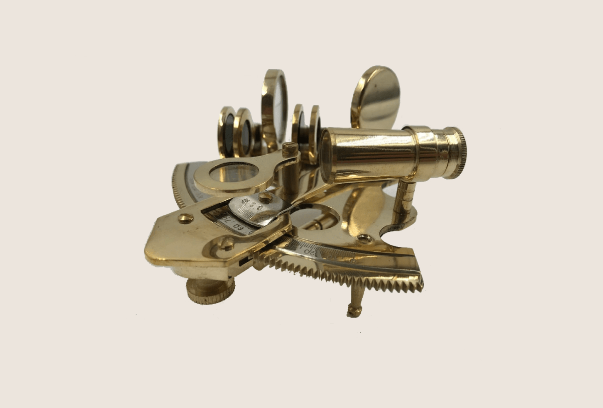 Nautical Shinny Brass Hand-Made 4" Sextant | Marine Sextant | Vintage Ship Instrument | Navigation Instrument